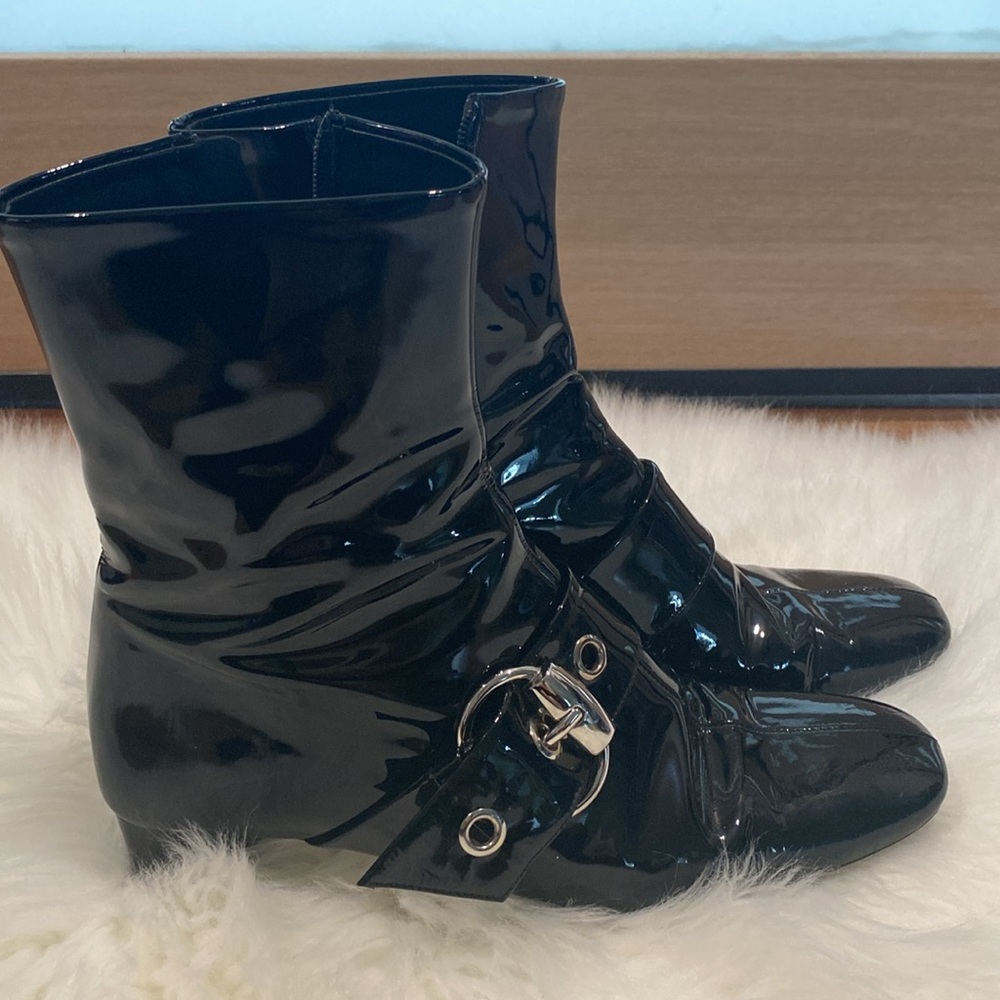Gucci Patent Leather ♡ Sock Boots - Picture 2 of 7